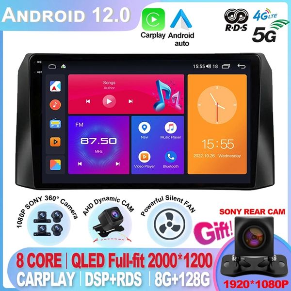 360 Sistema Auxiliar 4G Android 12 Rádio Multimídia Player Player para Uaz Patriot 3 2016 2017 2018-2021 Navegação GPS 2 DIN-4