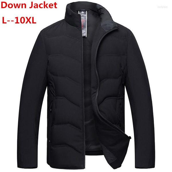 Men's Down 10xl 8xl Winter Duck Jacket Men 90% Content Finga Ultra Light Manga Longa Casacos Sólidos Bolso