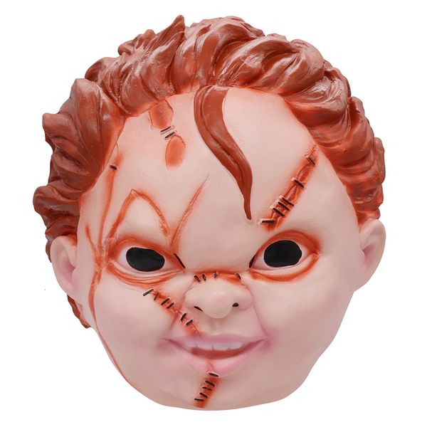 Parti Maskeleri Cadılar Bayramı Korku Filmi İyi Guy Chucky Kids Mask Cosplay Cosplay Masquerade Lateks Plans Yenilik Kostüm Parti Tam Baş Maskesi 230523