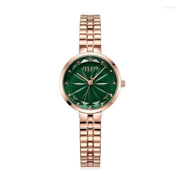 Avanços de pulso Polaris Julius Women's Watch Japan Mov't Horas Horas Elegantes Relógio de Moda Relógio de Aço Antelhado Bracelet Girl's