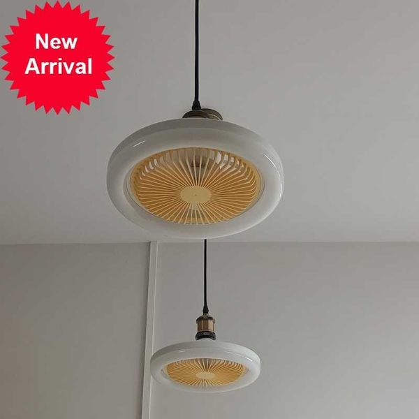 Neue Deckenventilatoren mit LED-Licht, 3 Flügel, modern, intelligent, E27-Lampenkopf, Ventilatorleuchte, Unterputzmontage für Schlafzimmer, Büro, AC 85 V–265 V