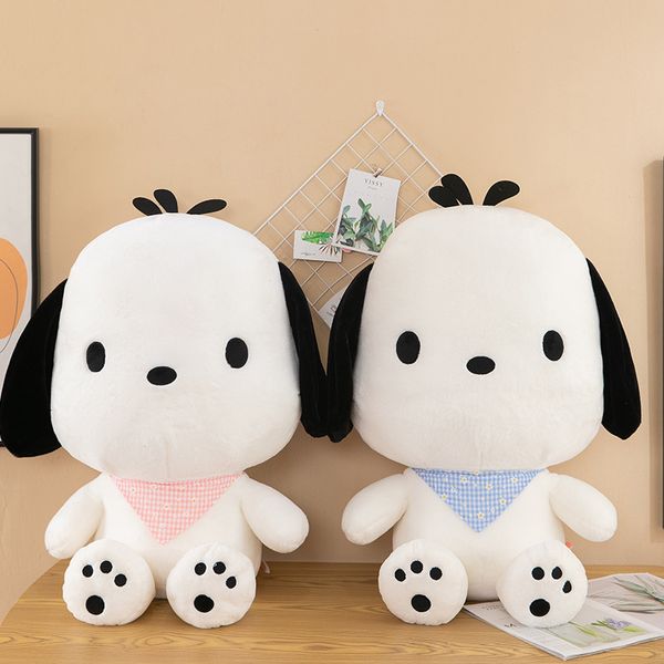 Súper linda bufanda perro muñeca juguetes de peluche pequeño perro blanco muñeca muñeca durmiente sosteniendo muñeca niña regalo de cumpleaños al por mayor
