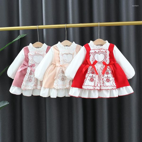 Vestidos de menina 2023 Baby Lolita Dress Dress Crianças da primavera da primavera para meninas 0-3 anos Roupas infantis