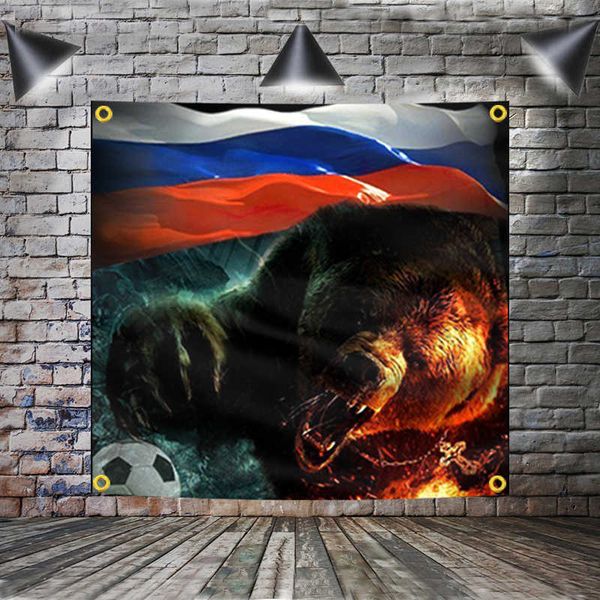 BANNER BANDIAS RUSSIA BANNER BANNER BANNER POLOESTER 120*120cm decoração em casa pendurada na parede 4 ilhós bandeira personalizada URSS União Soviética G230524