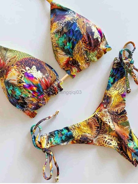 Moda de banho feminina RUOTONGSEPT 2023 BIKINIS POPULAR WOMENS BIKINIS SEXY SET SPORT Hot Swimwear Push-Up Swimsuit sofisticado requintado Bather Swimwear Y23