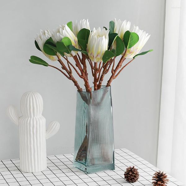 Flores decorativas sentem uma flor média imperial moderno simulação minimalista sala de estar decoração de mesa de jantar de estilo europeu decoração falsa