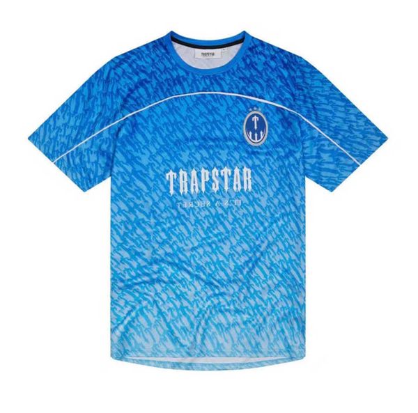 Мужские футболки Limited Новая Trapstar Лондонская футболка с коротким рукавом Unisex Blue Forum для мужчин мода Harajuku Tee Tops Мужские футболки новая тенденция 74ess