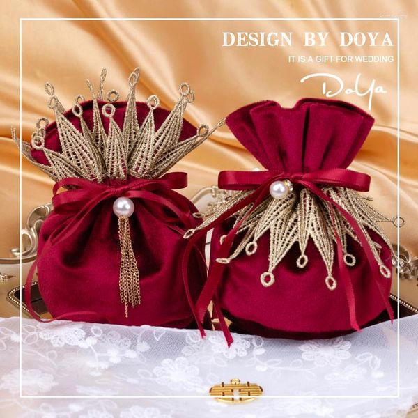 Bolsa de doces de casamento de embrulho de presente 10pcs com abastecimento de embalagem de Natal da Lucky Ano Europeu de vinho da coroa Crown