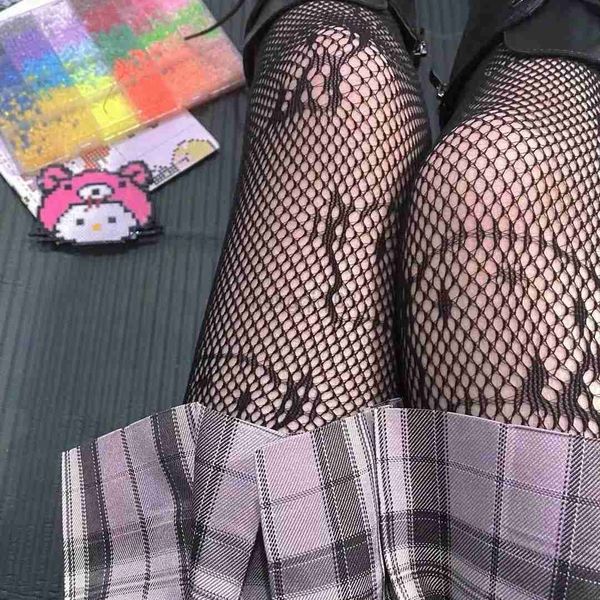 Çorap Çorap Lolita Mesh Tayt Kadın Kitten Fishnet Çorapları Baskı Kedi Tozlukları ile Kedi Tozları Kızlar Anime Cosplay Siyah Beyaz Çorap Y23