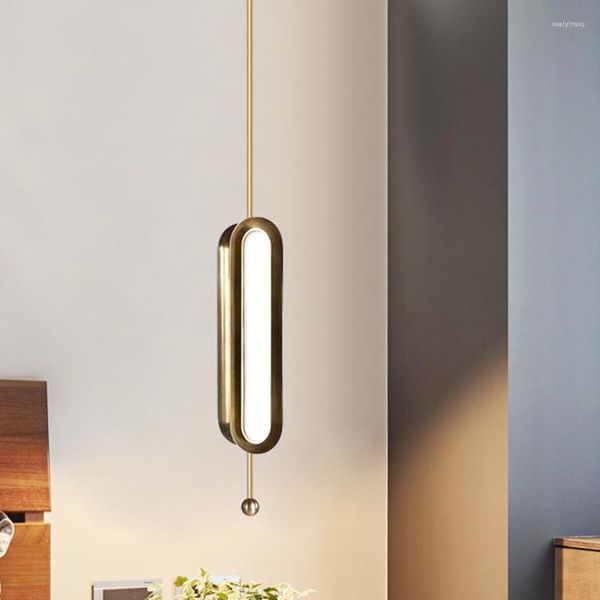 Pendelleuchten Nordic Circuit Lampe Gold Home Dekoration E27 Hängekabel Esszimmer Loft Büro Küche Nachttisch