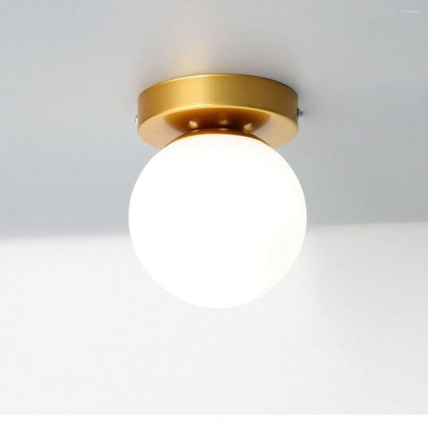 Plafoniere Lampada a sfera rotonda in vetro minimalista moderno nordico Creativo Ingresso corridoio Corridoio Corridoio Apparecchi Gypsophila 90-260V