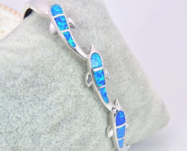 Bangle Wholesale Retail Fashion Fine Blue Fire Opal Dolphin Bangles Jewelry for Women BNT1522010
