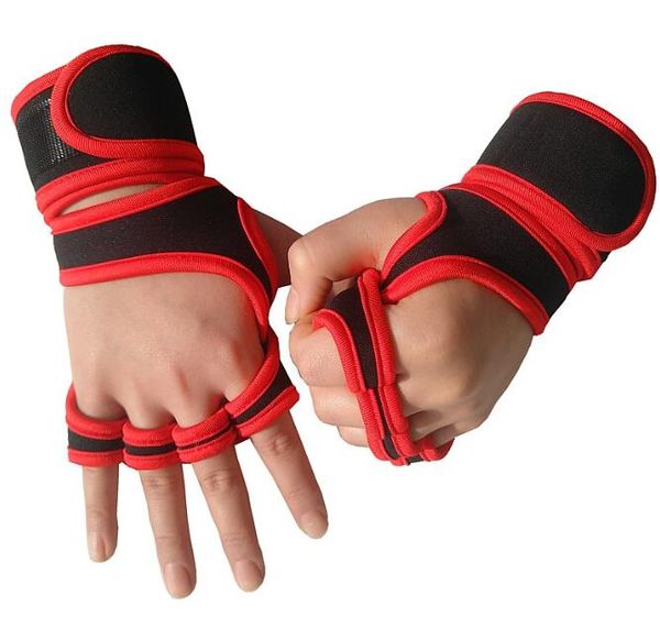 Protezione da uomo Palm Training Hand Gloves Fitness Weight Lifting Grip Wristbands Support Gym Workout sollevamento pesi Guanti da polso