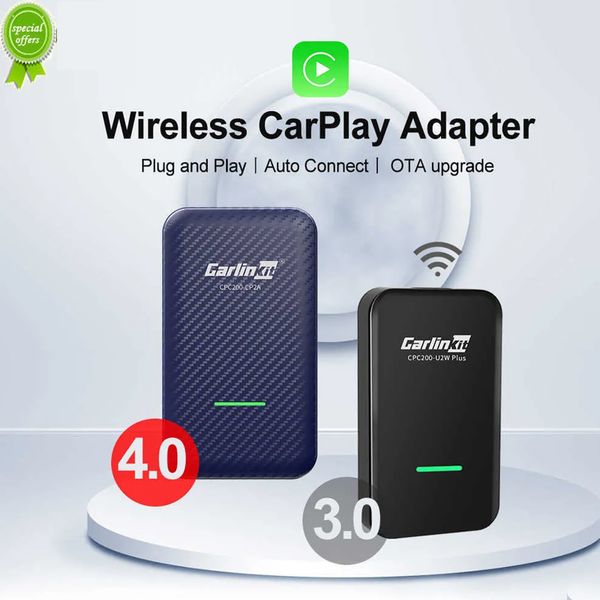 Nuovo CarlinKit 4.0 Wireless Android Auto Adapter 3.0 Wireless 2 in 1 universale per Apple + Android CarPlay Ai Box Dongle USB per Audi VW Benz Kia Honda Toyota Ford