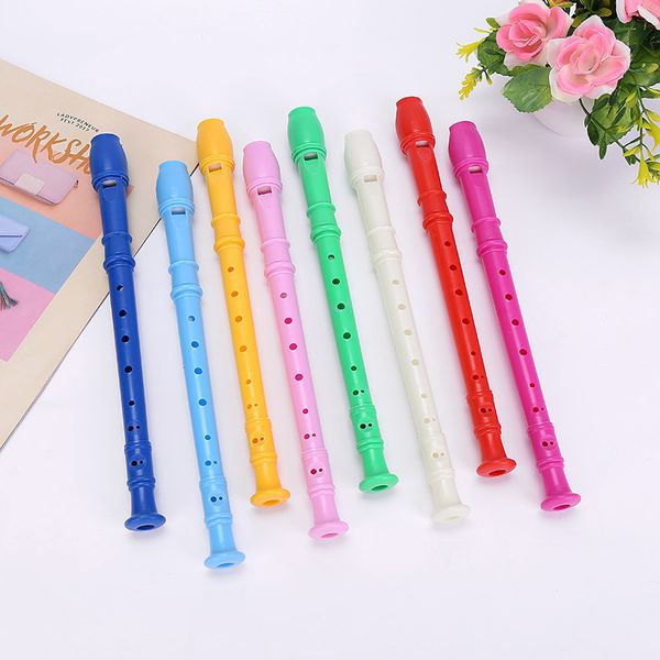 Flauto dolce in plastica a 8 fori Strumento a fiato lungo flauto colorato Flauto regalo per bambini per clarinetto Principiante Flauto a fiato