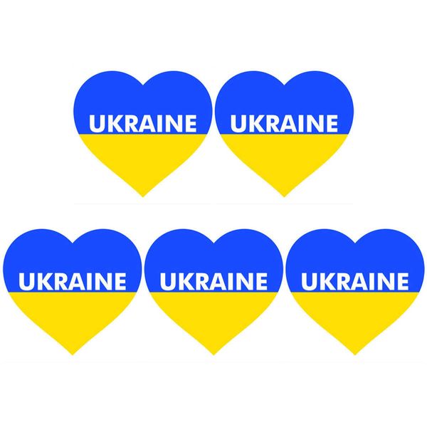 Banner Flaggen Ukrainische Flagge Aufkleber Europameisterschaft Fans Ukrainische Flagge Wasserdichter Oberflächenaufkleber Auto Notebook Wand Persönlichkeit Dekoration Aufkleber G230524