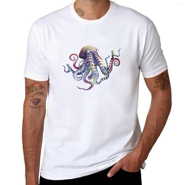 Мужская футболка осьминога полоса