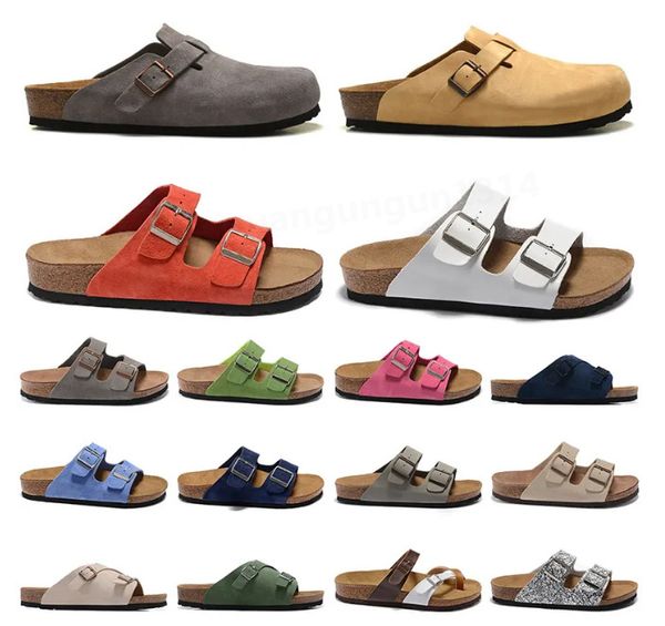 Birkens Tock Arizona Designer Sandals Мужчины женщины Микрофибрь Birko-Flor Sliders Sliders Boston Soft Mules Стучаемые каблеги в помещении Pantoufle Flip Flop Slippers I01