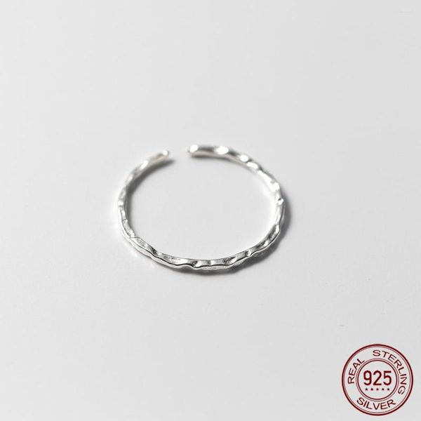 Cluster-Ringe La Monada Größe 50–55 mm 0,1 cm unregelmäßig 925 Sterling Silber für Frauen einfacher Fingerring feiner Schmuck offen verstellbar