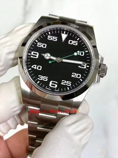 2023 Neues Muster, luxuriöse Herren-AirKing-Uhr, neue 126900, schwarzes Zifferblatt, 40 mm automatisches mechanisches Uhrwerk, 3235 wasserdichte Uhr
