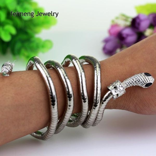 Bangle Wholesale 4 PCs Cidade dos Ossos Isabelle Lightwood Grente de pulseira de serpente de metal para homens e mulheres