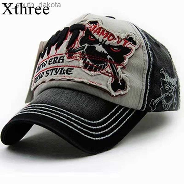 Caps de bola xthree algodão fasion lazer Baseball Cap Hat For Men Snapback Hat Casquette Cap Women's Wholesale Fashion Acessórios L230523