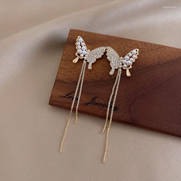 Ohrstecker Perle Korean Fashion Luxus Damen Lange Quaste Schmuck Accessoires 2023 Trendige Hochzeitsgeschenke