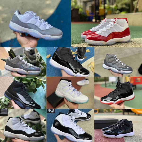 Jumpman Cherry 11 11s High Basketball Shoes Мужчины Женщины Jubilee COOL GREY Cement Grev Playoffs Bred Trainer Space Jam Retros Gamma Blue Concord 45 Низкие уличные кроссовки