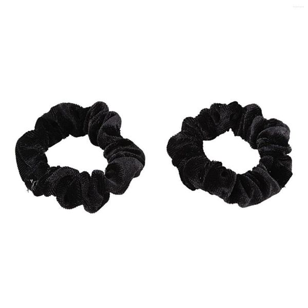 Papillon Confezione da 10 elastici per capelli Scrunchie in velluto nero