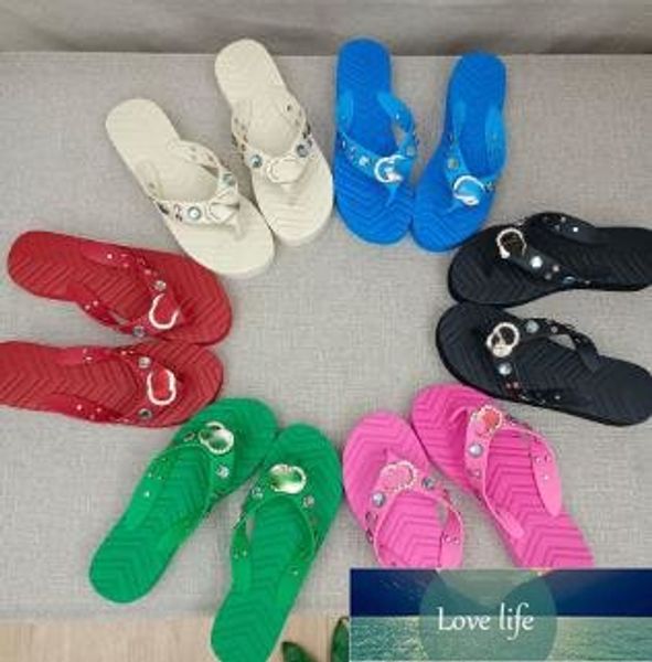 Hochwertige Flip-Flops mit dickem Boden, Eva-Gummi und Kunststoff, Damen-Hausschuhe, rutschfest, Strand, Outdoor, lässig, Damen-Hausschuhe, dicker Boden mit Diamant