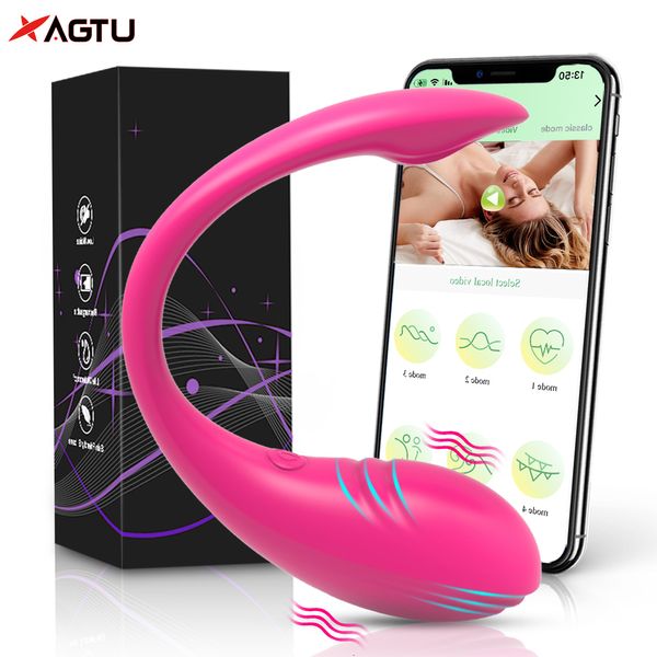 Vibratori Wireless Bluetooth Vibratore Dildo Massaggiatore punto G adatto per applicazioni femminili Telecomando di uova vibranti Biancheria intima femminile Giocattoli sessuali 230524