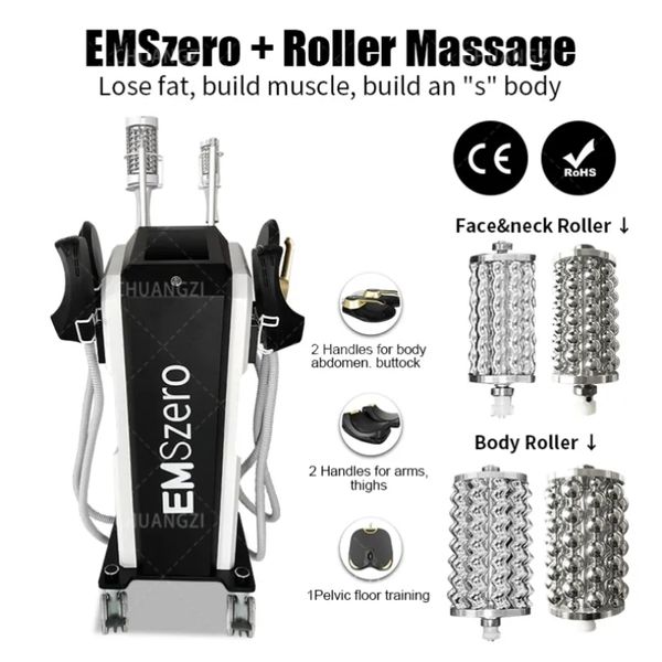 Corpo dimagrante appena lanciato EMSZERO RF Nova-Roller Muscolo elettromagnetico Stimola la rimozione del grasso Costruzione della macchina muscolare 7 maniglie