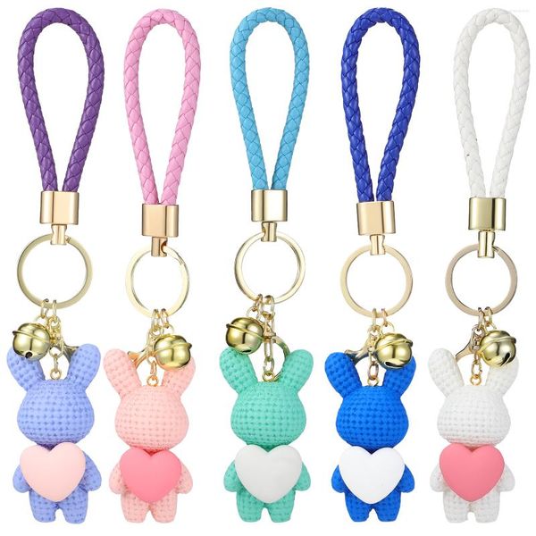 Клавки 5pcs Keychain Gift Party Favors Charms Пушистые кошельки Key Key Rings