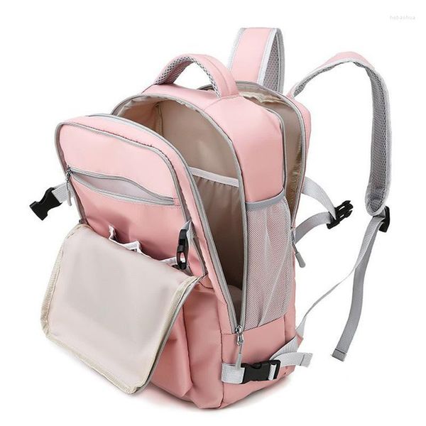 Zaino USB Gym Travel Zaino per laptop femminile multistrato con custodia per scarpe Nylon Dry Wet Shoulder Bagaglio Student Schoolbag X12