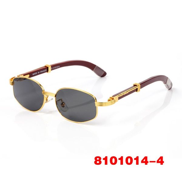 Runde Vintage-Sonnenbrille für Damen und Herren, Designer-Brille, modische Holzbrille, Büffelhorn-Brille, kleine Brillengläser, Oculos De sol Gafas Lunettes De Soleil