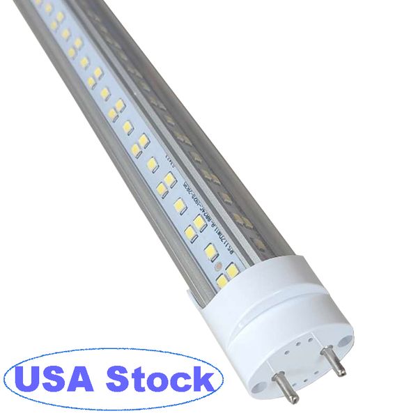 Светодиодные лампочки T8 LED TUBE 4FT, 72W 7200LM 6000K COOL White Light, T8 T10 T12 Флуоресцентные замены 4-футовые, высокие выходные, био-пин-основание G13, двойное питание