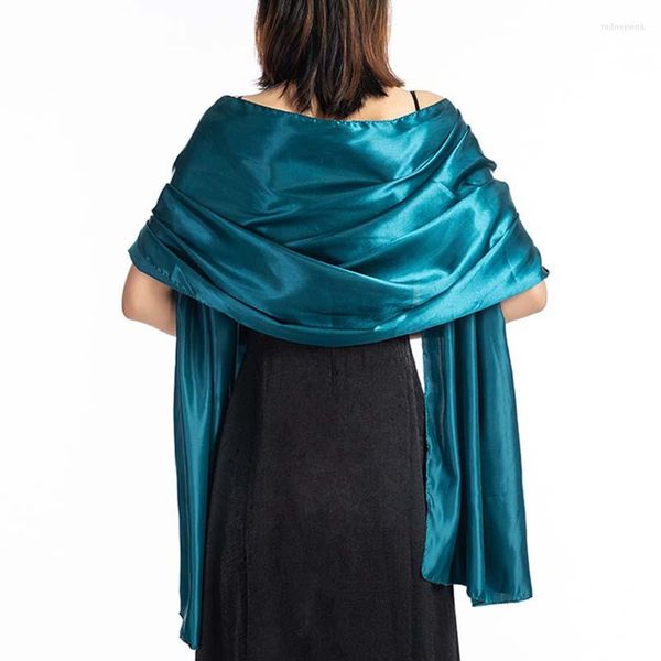 Lenços moda moda longa cetim vestido de pescoço de pescoço lenço feminino bandana lenço de inverno tamel taissel manto shawl quente hhijab q63