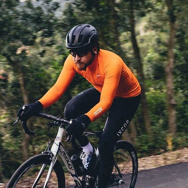 2022 Equipe Xvertex xx Pro Summit Cycling Jersey Spring Novo em Apparel Bike Long Seve camisa respiratória chama laranja cor AA230524