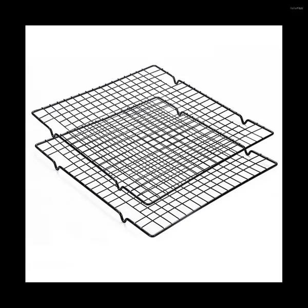 Ferramentas de panificação 2pcs aço inoxidável rack de refrigeração se encaixa no forno pesado de pan de serviço seguro para assar a cozinha grelhar