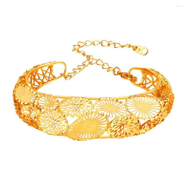 Забросы Collare Flower for Women Gold/Silver Color Vintage Jewelry Свадебные свадебные манжеты браслеты H013