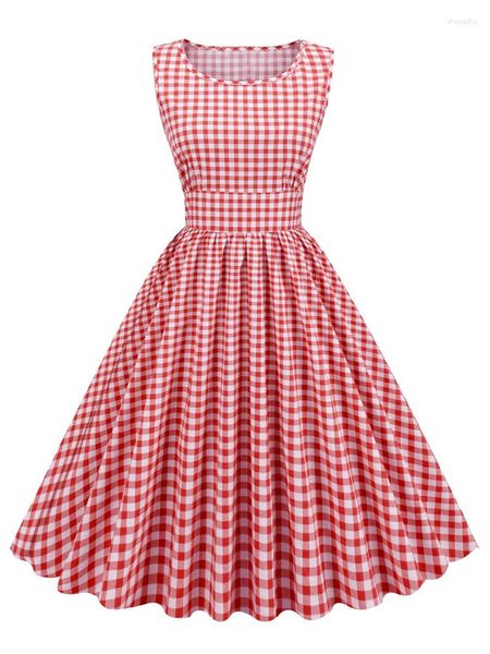 Повседневные платья 2023 Гингхэм 1950-х