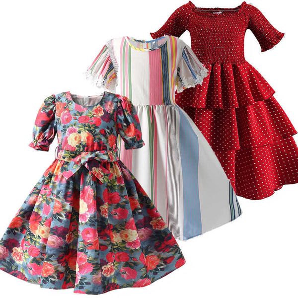 Mädchenkleider Mädchen lässig Frühling Sommer neues süßes Designer-Abendkleid 1-6 Jahre alte Kinder-Babykleidungsweste G220523