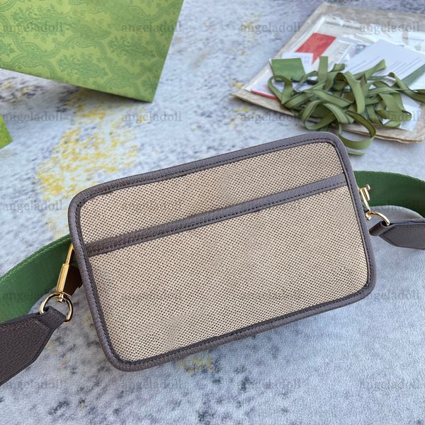 10A Ayna Kalite Tasarımcıları Jumbo Mektuplar Mini Çanta 22.5cm Lüks Eller Erkekler İçin Tuval Çantalar Kahverengi Deri Trim Çanta Çantası Crossbody Omuz Kayışı Çanta Kutu