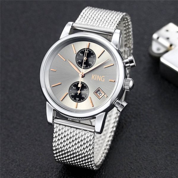 2023 Мужские часы Kssob Luxury Quartz Running Spectwatch Designer Business Fashion Watches Five Hands Full Function Watch