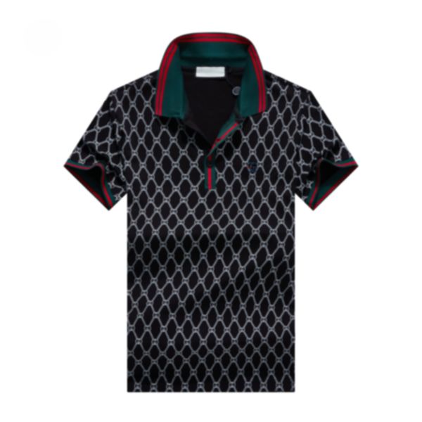 Männer Polo Shirts High Street Stickerei Kleine Print Kurzarm Mode Business Casual Herren Sommer T Shirts