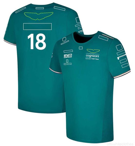 T-shirt da uomo F1 Formula One Short Sleeve Car Team Abbigliamento 2023 Nuovo prodotto Racing Round Tee può essere personalizzato Plus Size