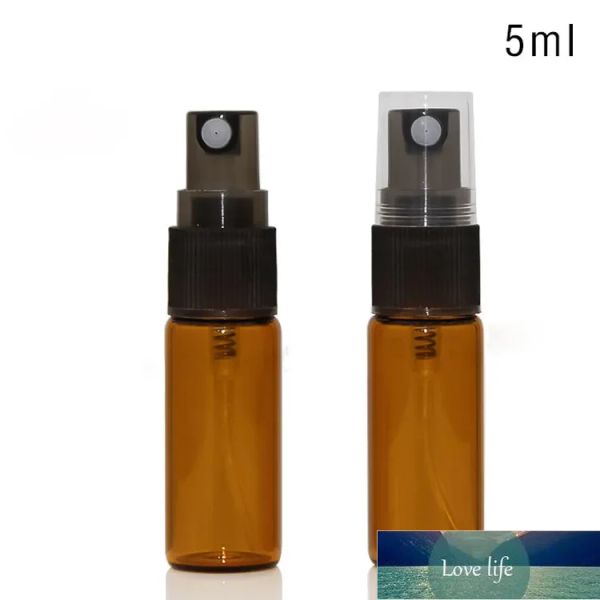 Classico flacone spray in vetro ambrato con atomizzatore cosmetico per la cura della pelle per Ejuice Eliquid Spray Flacone ricaricabile 3ml 5ml 10ml Mini contenitore da viaggio