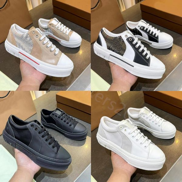 Designer-Streifen-Freizeitschuhe, Vintage-Druck, Karo-Sneaker, Gitter-Baumwoll-Trainer, klassischer Druck, Low-Top-Männer, Frauen, Liebhaber, Segeltuch-Turnschuhe mit Box 35–45