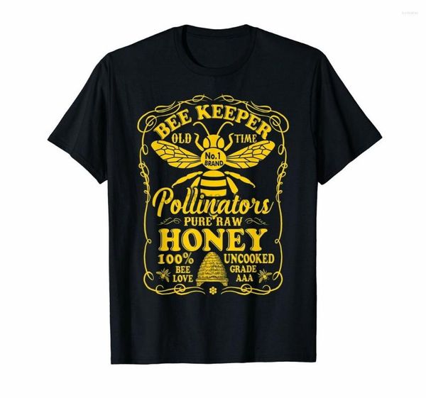 Herren-T-Shirts, Bienenzucht-Oberteile, T-Shirt, Old Time Honey Imker-T-Shirt, digital bedruckt