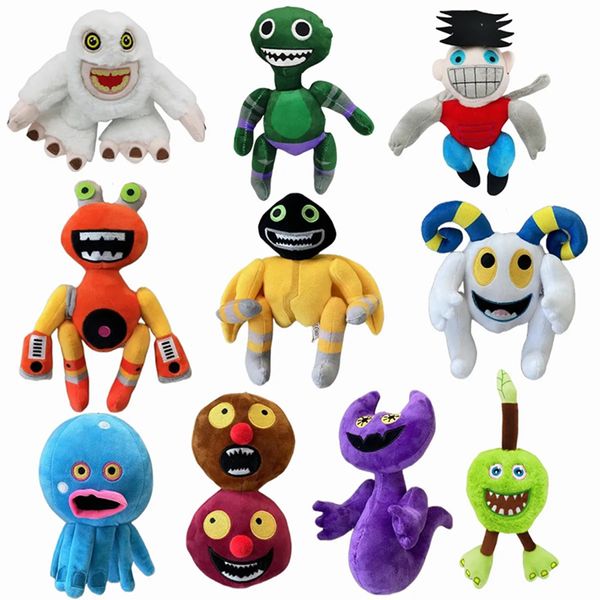 Meus monstros cantores de luxo de brinquedos de boneca de boneca de boneca de boneca para crianças de Natal Plush Grab Doll 16-27cm